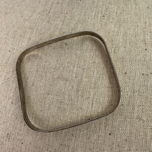 Vintage Sterling Silver 925 Bangle Bracelet Curved Square Handcrafted 10g Retro